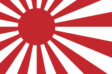 Japanese vintage rising sun. Vector illustration.