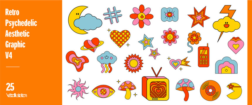 Retro Psychedelic Aesthetic Graphic 4