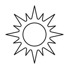 Sun icon vector for your web design, logo, UI. illustration