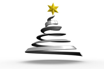 Digital png illustration of christmas tree symbol on transparent background