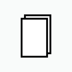 Paper Icon. Document or Contract, Printing Element Symbol - Vector.   