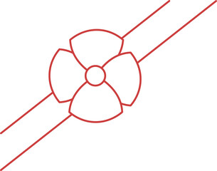 Digital png illustration of red ribbon on transparent background
