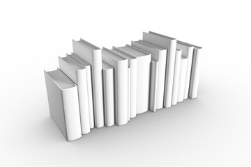 Digital png illustration of row of books on transparent background