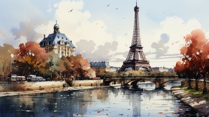 Obraz premium Sketch, doodles. Postcard. The postcard depicts the sights. Stylised postcards. Tourist places. 