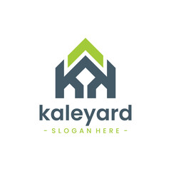 Letter K nature property logo design vector.