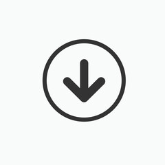 Scroll Down Icon - Vector, Sign and Symbol for Design, Presentation, Website or Apps Elements.    