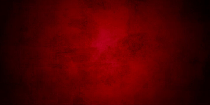 Vector illustration of old red background soft black watercolor grunge texture style center for adding your text. Dark red wallpaper.