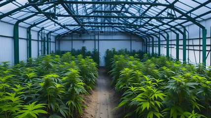 Fototapeta premium 大麻、マリファナ、栽培、背景｜cannabis, marijuana, cultivation, background. Generative AI