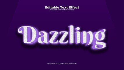 Dazzling dark purple editable text effect