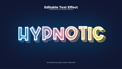 Hypnotic dark blue editable text effect