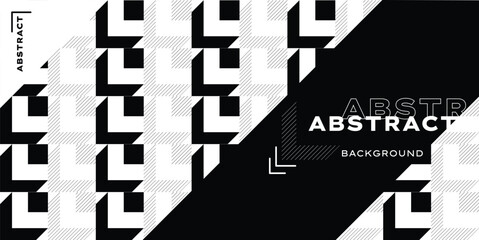 black and white geometric background cover. Modern wallpaper design. deal design for social media, poster, cover, banner, flyer.	