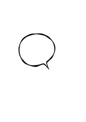 わんこと吹き出しとお花
