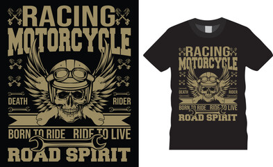 Vintage motorcycle typography, t-shirt graphics, vectors.