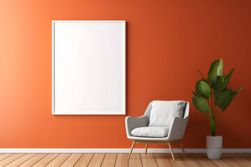 Clean and Sophisticated Lighting Frame Mockup, generative, ai