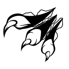 Eagle Tiger Horror Monster Claw Ripping or Tearing