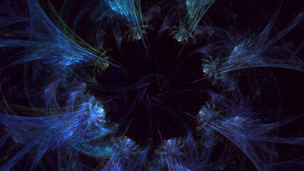 3D rendering abstract fantasy light fractal background