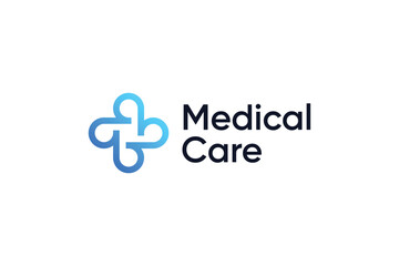 Medical health cross creative logo design