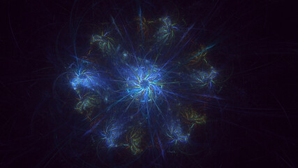 Fototapeta premium 3D rendering abstract fantasy light fractal background