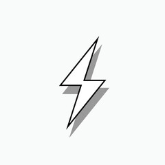 Lightning Icon. Weather Element Illustration As A Simple Vector Sign. Trendy Symbol for Design and Websites, Presentation or Apps Element.    