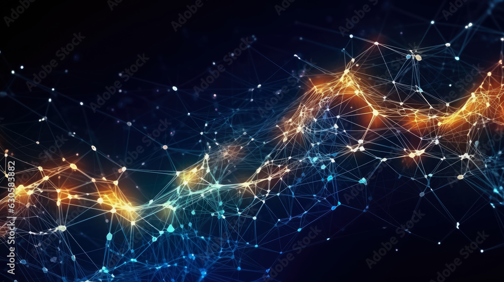 Poster network connection fiber optic , abstract futuristic network lines background , network technology a