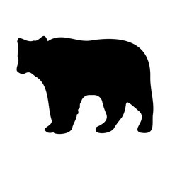 Bear line icon. Den, forest, paw, raspberry, hibernation, brown, grizzly, predator. Black vector icons on a white background for Business