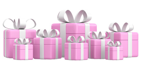 3D gift box. 3D illustration.