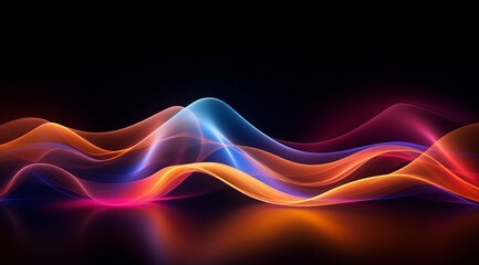 Vibrant Waves Background with Colorful Festive Elements and Copy Space, Generative AI