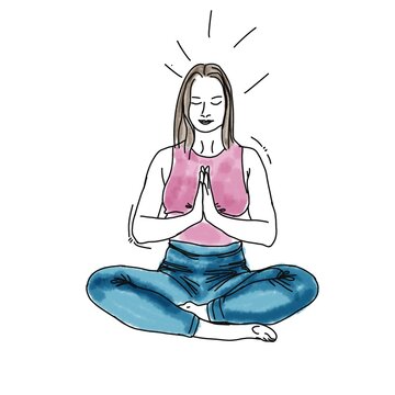 girl in yoga pose