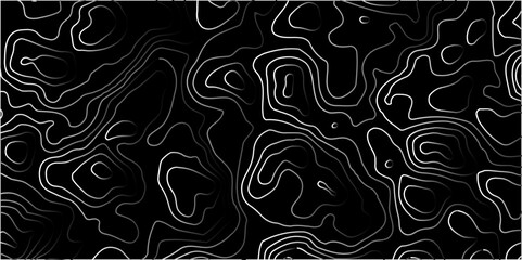 Topographic map. Line topographic map contour background. Topo map with elevation. Abstract vector seamless pattern.