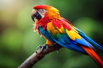 Fototapeta na wymiar blue and yellow macaw