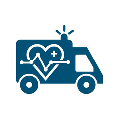 Ambulance service logo and vector icon design.