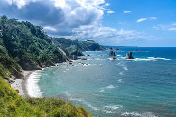 Playa del silencio in Asturias, Spain © laudibi