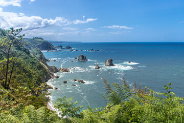 Playa del silencio in Asturias, Spain
