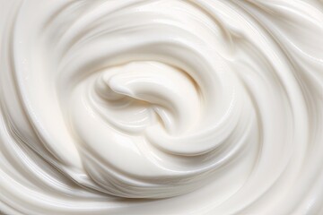 Smooth and creamy white cosmetic lotion. Healthy and natural skincare product. Closeup of soft and beauty cream with milk texture
