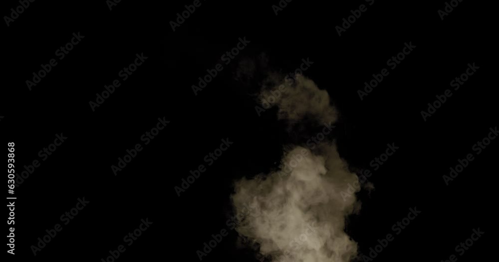 Poster smoke swirling around lit with pulsating fire light that gradually fills more of the screen