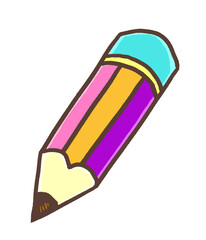 A colorful  pencil.