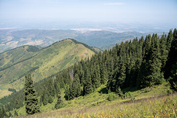 Mountains around Almaty Kazakhstan, Talgar gorge and ski resort Akbulak