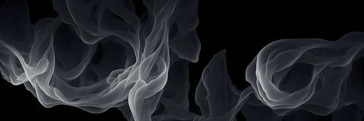 Obraz premium white smoke on black background