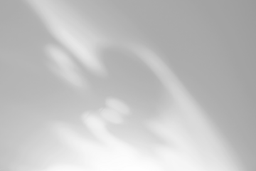 Abstract shapes, lines, shadows, light from window on white paper as overlay, texture or background, PNG