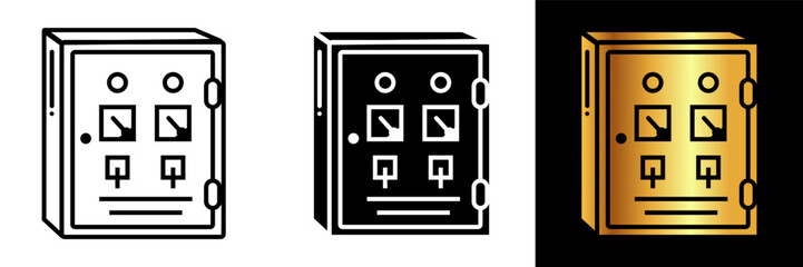 The Electrical Panel Icon represents a panel or box that houses electrical components, circuits, and controls in a building.