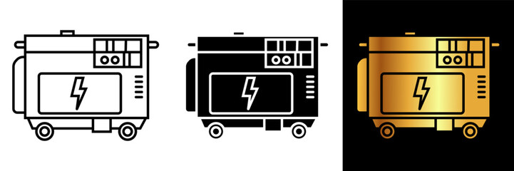 The Generator Icon represents a device that converts mechanical energy into electrical energy.