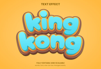 colorful kids Comic Cartoon tittle 3d graphic style editable text effect