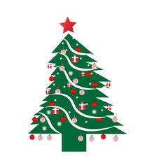 Creative Christmas tree clipart design