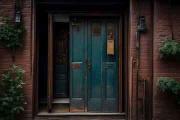 old door with background  Generated by AI