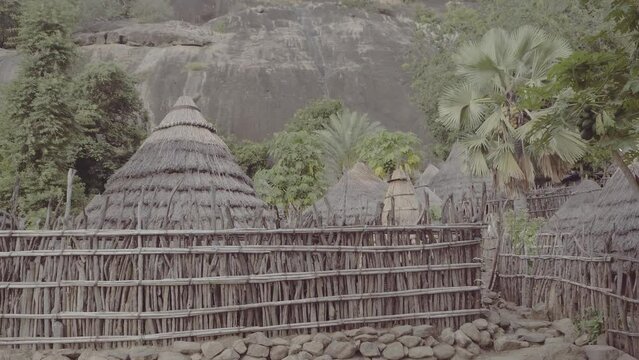 Lotuko tribe village with thatched houses Illeu South Sudan