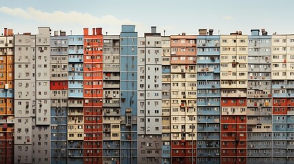 residential soviet building ai generated