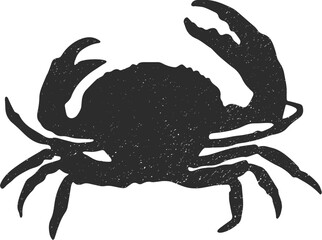 Crab silhouette grunge vector illustration