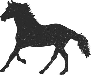 Horse silhouette grunge vector illustration
