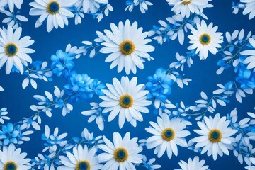 background of daisies Generated by AI
