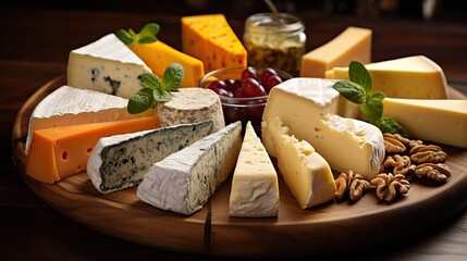 types of cheese ai generated image